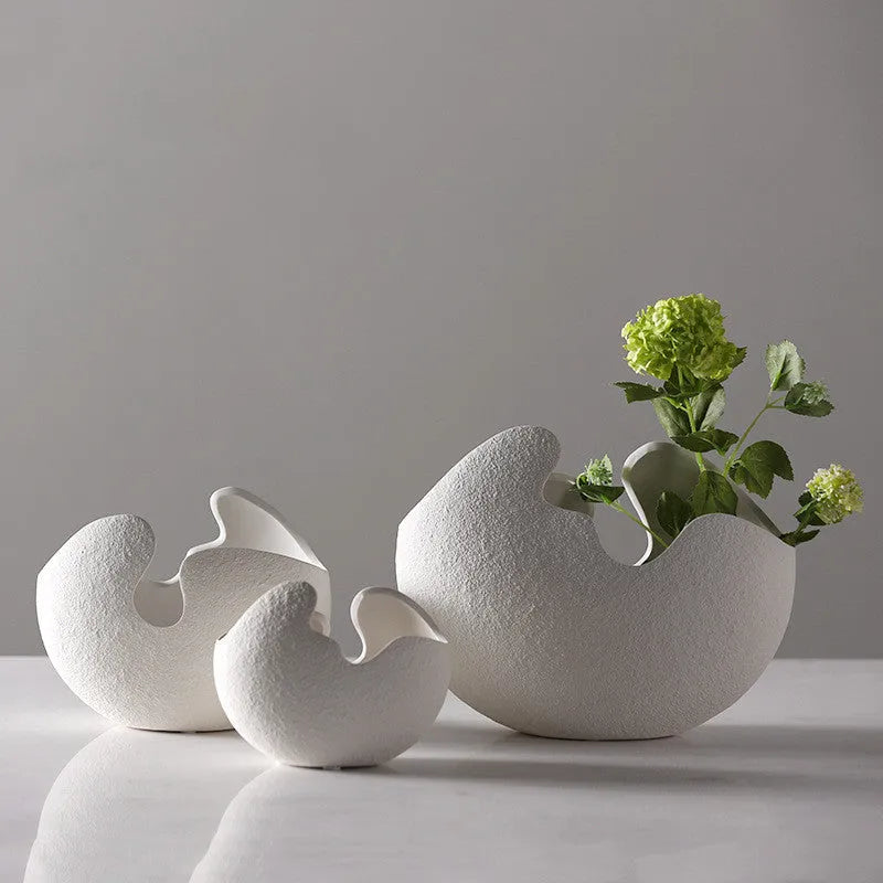 Baked Ceramic Eggshell Shaped Flower Pot