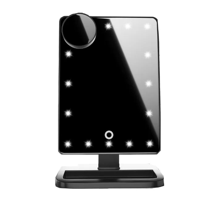 Touch Screen Makeup Mirror With 20 LED Lights - Cartanic Must Haves