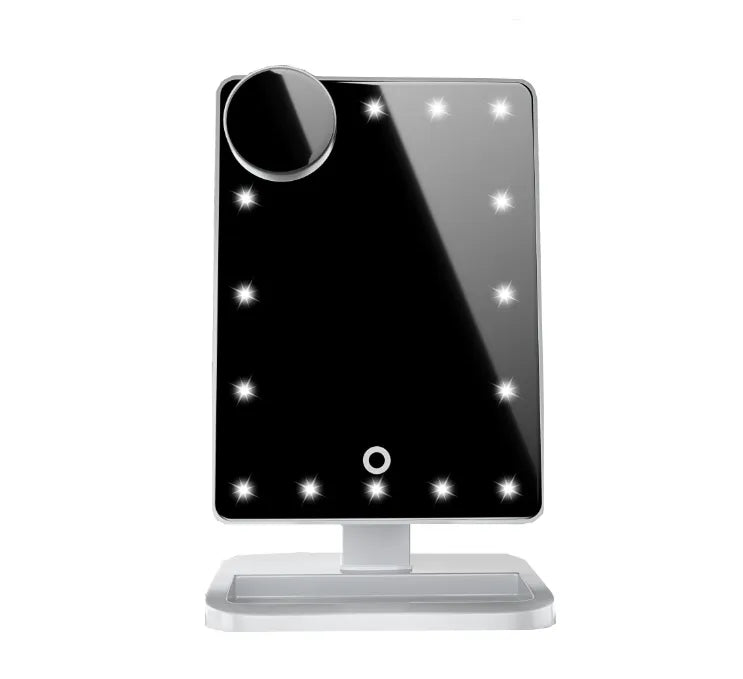 Touch Screen Makeup Mirror With 20 LED Lights - Cartanic Must Haves