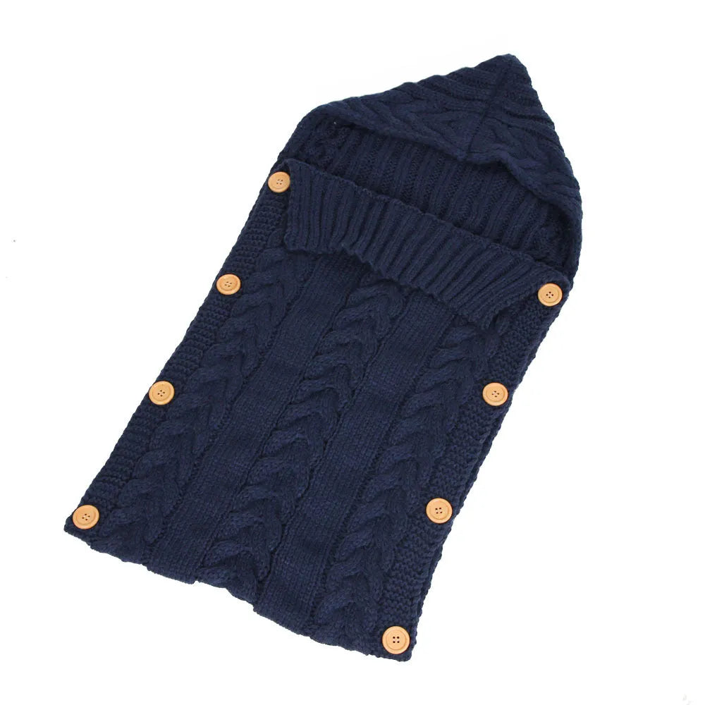 Cozy Newborn Knit Sleeping Bag / Blue/ Red/ White/ Black/ Navy Blue - Cartanic Must Haves