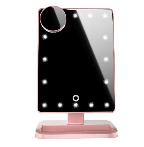 Touch Screen Makeup Mirror With 20 LED Lights - Cartanic Must Haves