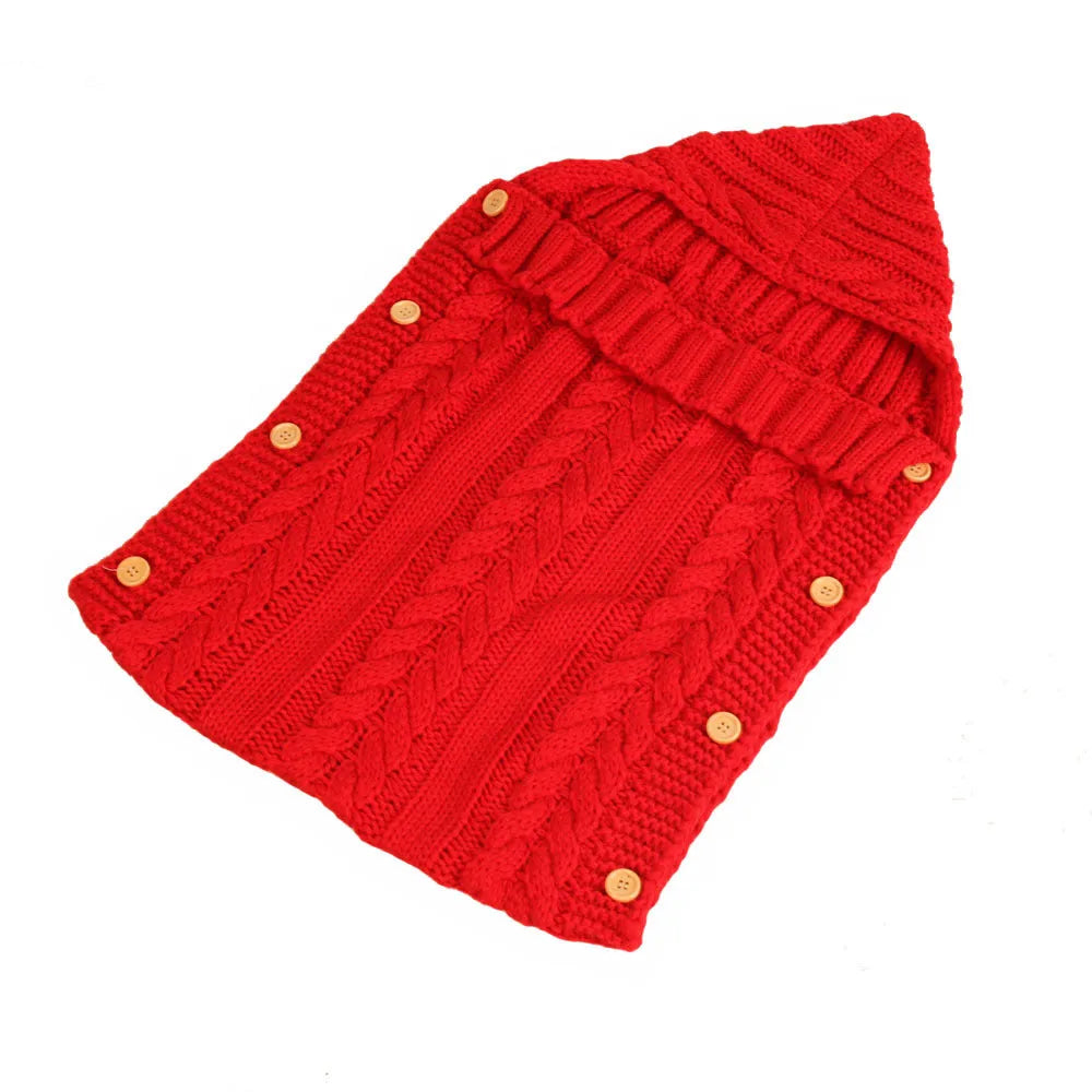 Cozy Newborn Knit Sleeping Bag / Blue/ Red/ White/ Black/ Navy Blue - Cartanic Must Haves